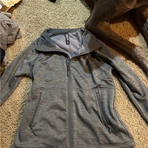 Kirkland Signature Gray Women's Zip-Up Top